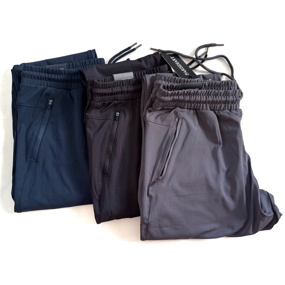 PARISDIARY 3 Pack Mens Athletic Sweatpants Joggers with Zipper Pockets Large NWT